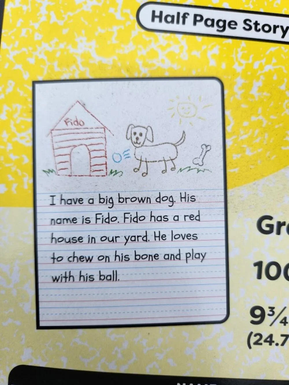 Primary Composition Notebook Grades K-2 Primary Journal Grades Writing Drawing J